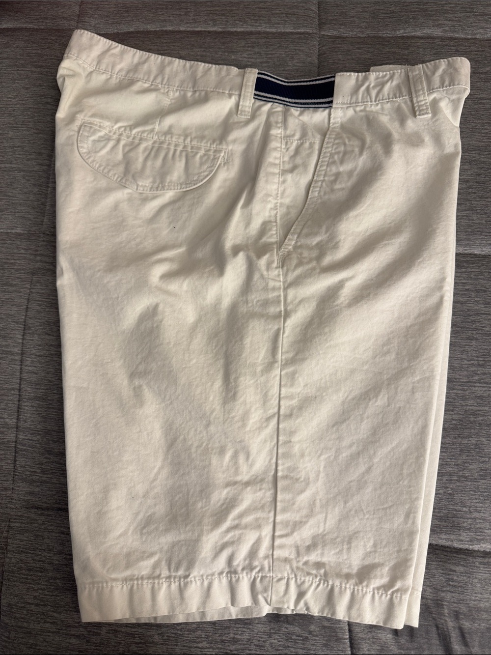 Island Republic White Shorts with Navy Trim 36W
